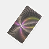Abstraktes schlankes, buntes 3D-Fraktal Serviette (Ecke)