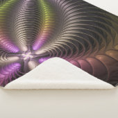 Abstraktes schlankes, buntes 3D-Fraktal Sherpadecke (3/4)