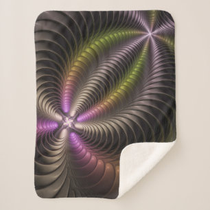 Abstraktes schlankes, buntes 3D-Fraktal Sherpadecke