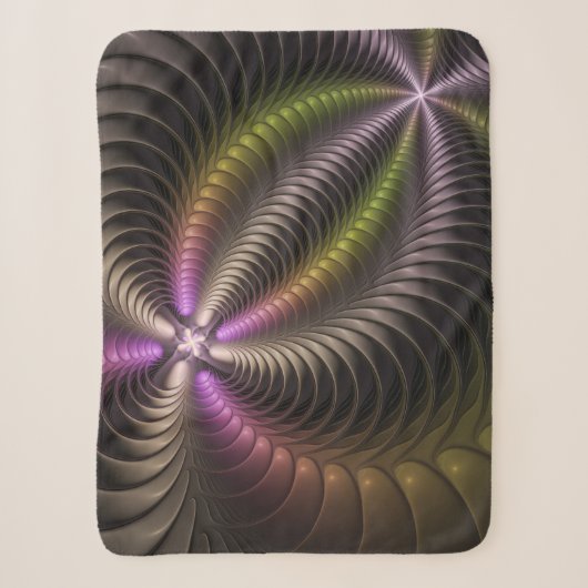 Abstraktes schlankes, buntes 3D-Fraktal Sherpadecke (Vorderseite)