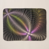 Abstraktes schlankes, buntes 3D-Fraktal Sherpadecke (Vorderseite (Horizontal))