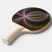 Abstraktes schlankes, buntes 3D-Fraktal Tischtennis Schläger (Vorderseite)