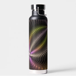 Abstraktes schlankes, buntes 3D-Fraktal Trinkflasche