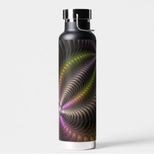 Abstraktes schlankes, buntes 3D-Fraktal Trinkflasche