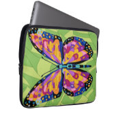 Abstraktes Schmetterlingsgemälde Laptopschutzhülle (Vorne Rechts)