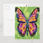 Abstraktes Schmetterlingsgemälde Postkarte (Vorne/Hinten)