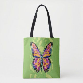 Abstraktes Schmetterlingsgemälde Tasche