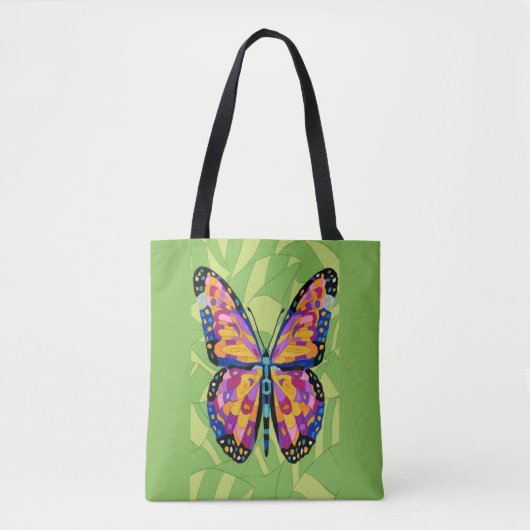 Abstraktes Schmetterlingsgemälde Tasche (Vorderseite)