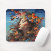 Abstraktes Schmetterlingsmädchen Mousepad (Mit Mouse)