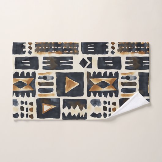 Abstraktes Schmuckmuster Badhandtuch Set (Handtuch)