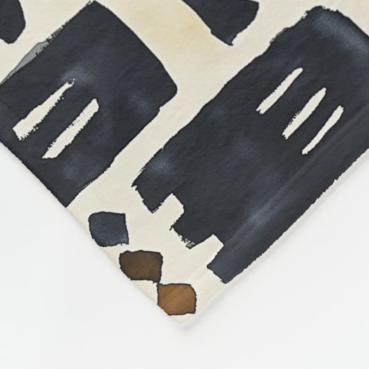 Abstraktes Schmuckmuster Fleecedecke (Ecke)