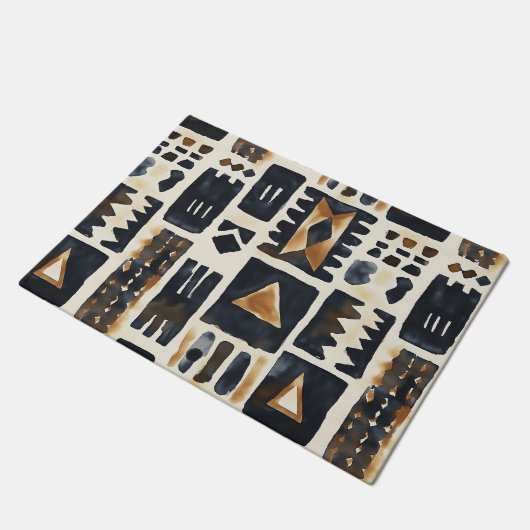 Abstraktes Schmuckmuster Fußmatte (Schrägansicht)