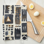 Abstraktes Schmuckmuster Geschirrtuch (Viertel Falte)