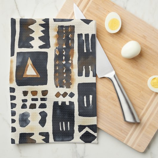 Abstraktes Schmuckmuster Geschirrtuch (Viertel Falte)