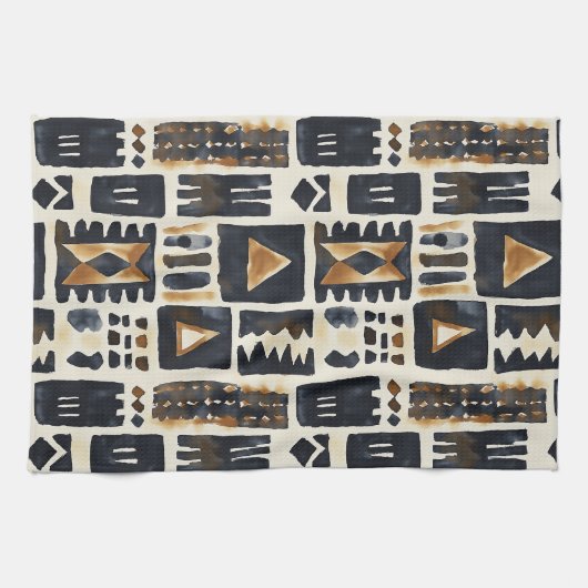 Abstraktes Schmuckmuster Geschirrtuch (Horizontal)