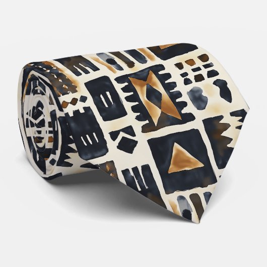 Abstraktes Schmuckmuster Krawatte (Gerollt)