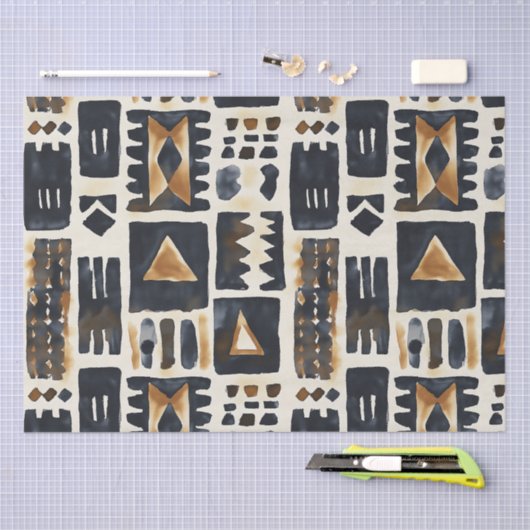 Abstraktes Schmuckmuster Seidenpapier (Handwerk)