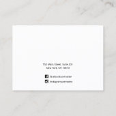 Abstraktes Schmuckstück mit Wasserfarbe Visitenkarte (Rückseite)