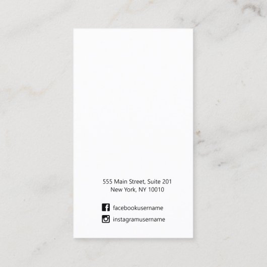 Abstraktes Schmuckstück mit Wasserfarbe Visitenkarte (Rückseite)