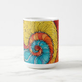 Abstraktes Schnecken Muster, multicolor Kaffeetasse (Mittel)