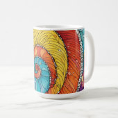 Abstraktes Schnecken Muster, multicolor Kaffeetasse (VorderseiteRechts)