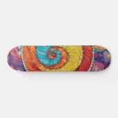 Abstraktes Schnecken Muster, multicolor Skateboard (Horizontal)