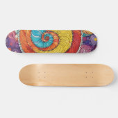 Abstraktes Schnecken Muster, multicolor Skateboard (Horizontal)