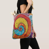 Abstraktes Schnecken Muster, multicolor Tasche (Von Nahem)