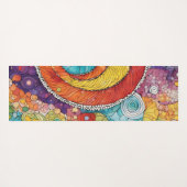 Abstraktes Schnecken Muster, multicolor Yogamatte (Rückseite (Horizontal))