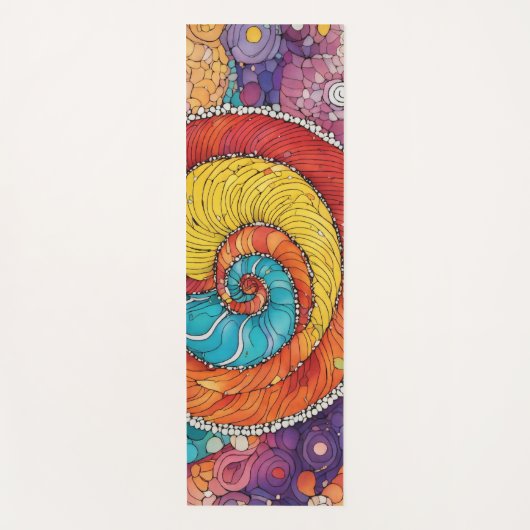 Abstraktes Schnecken Muster, multicolor Yogamatte (Vorderseite)