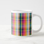 Abstraktes schottisches Kariert Jumbo-Tasse (Rechts)