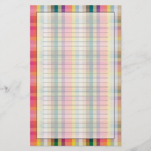 Abstraktes schottisches kariertes briefpapier (Vorderseite)