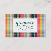 Abstraktes schottisches kariertes des telefonnummerkarte (Rückseite)