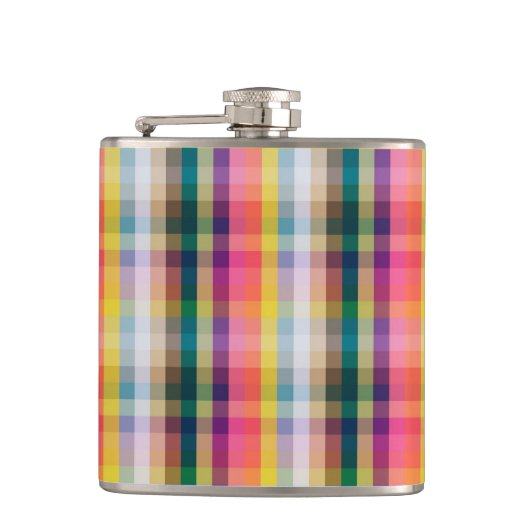 Abstraktes schottisches kariertes flachmann (Vorderseite)