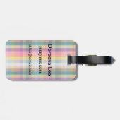 Abstraktes schottisches kariertes gepäckanhänger (Rückseite horizontal)