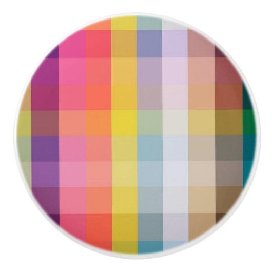 Abstraktes schottisches kariertes keramikknauf (Vorderseite)