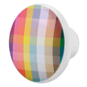 Abstraktes schottisches kariertes keramikknauf (Rechts)