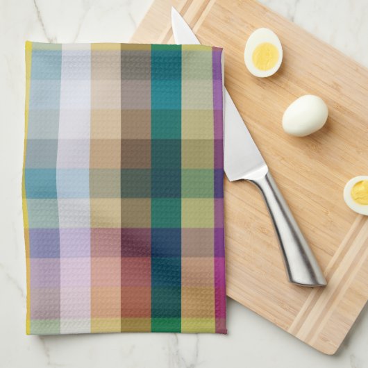 Abstraktes schottisches kariertes küchentuch (Viertel Falte)
