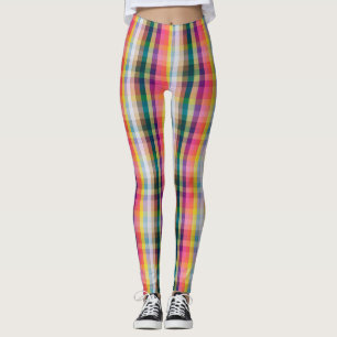Abstraktes schottisches kariertes leggings