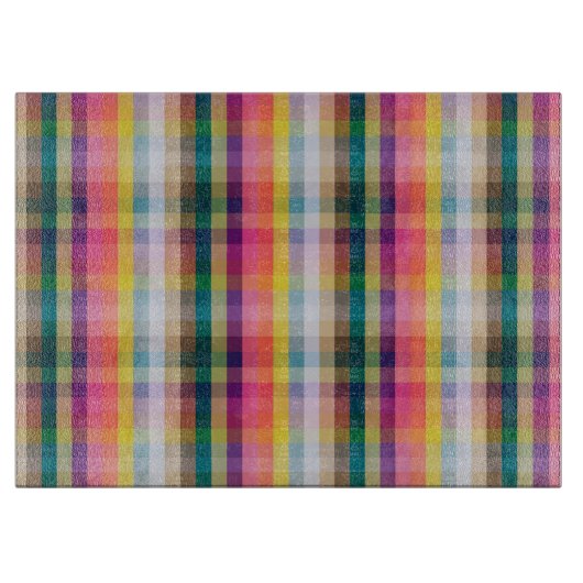 Abstraktes schottisches kariertes schneidebrett (Vorderseite)