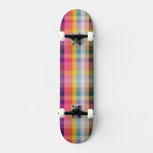 Abstraktes schottisches kariertes skateboard (Vorderseite)