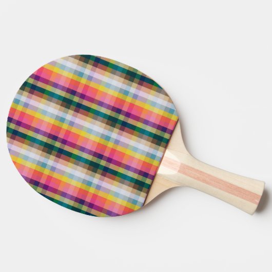 Abstraktes schottisches kariertes tischtennis schläger (Seitenansicht)