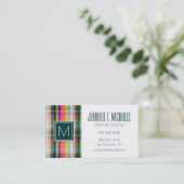 Abstraktes schottisches kariertes visitenkarte (Stehend Vorderseite)