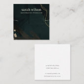 Abstraktes Schwarz-Band-Nekklassedisplay Quadratische Visitenkarte (Vorne/Hinten)