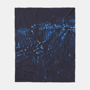 Abstraktes Schwarz-Blau-Bild Fleecedecke