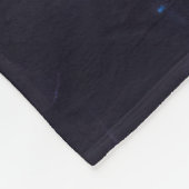 Abstraktes Schwarz-Blau-Bild Fleecedecke (Ecke)