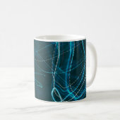 Abstraktes Schwarz-Blau-Bild Kaffeetasse (VorderseiteRechts)