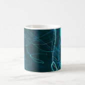 Abstraktes Schwarz-Blau-Bild Kaffeetasse (Mittel)