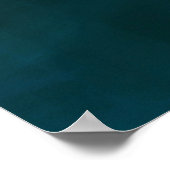 Abstraktes Schwarz-Blau-Bild Poster (Ecke)