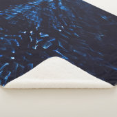 Abstraktes Schwarz-Blau-Bild Sherpadecke (3/4)